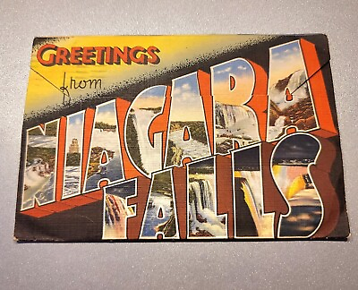 #ad VTG Niagra Falls Postcards Souvenir Booklet•New York•Canada•Travel•FREE SHIPPING $9.48