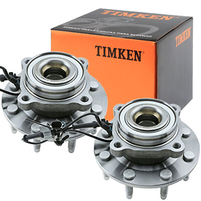 #ad TIMKEN Front Wheel Bearing Hubs Pair For Chevy Sierra Silverado 2500 3500 HD SRW $207.29