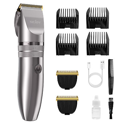 #ad SEJOY Professional Hair Clippers Men Beard Trimmer Cordless Home Cutting Kit $21.17