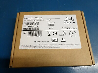 New Mellanox MCX354A FCBT ConnectX 3 FDR InfiniBand 40GigE $163.00