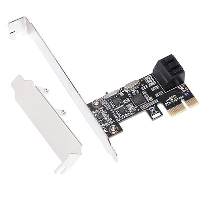 #ad PCI Express PCIe to SATA3.0 2 Port SATA III Expansion Controller Adapter Card 6G $13.90