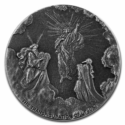 #ad 2021 2 oz Ag Coin Biblical Series Transfiguration of Jesus $143.58