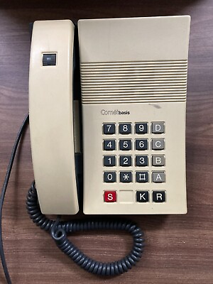 #ad Kirk Comet Basis Digitel 2000 Danish White Beige 1980s Desk Landline Phone $99.99