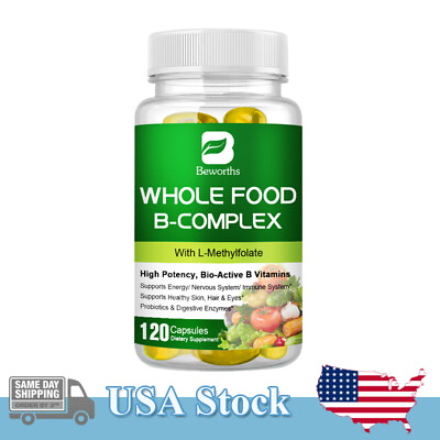 #ad Vitamin B Complex Capsules Vitamin B1 B2 B3 B5 B6 B7 B9B12High Potency $13.99