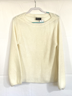 #ad NWT Wooden Ships Womens Sweater M L Thick Soft Mohair Wool Hand Knit $77.25