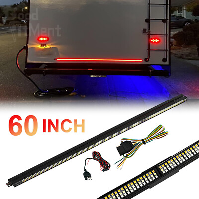 #ad For Jeep Truck Trailer 60quot; inch LED Triple Tailgate Light Bar Strip Aluminum 12V $65.55