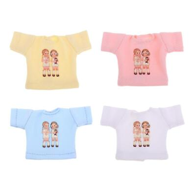 #ad Lovely Printing T Shirt for OB11 Mini Blythe Doll Dress Up Accessory $9.82