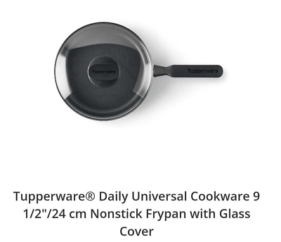 #ad Tupperware Daily Universal Cookware 9.4quot; 24cm Nonstick Frypan with Glass Cover $139.47