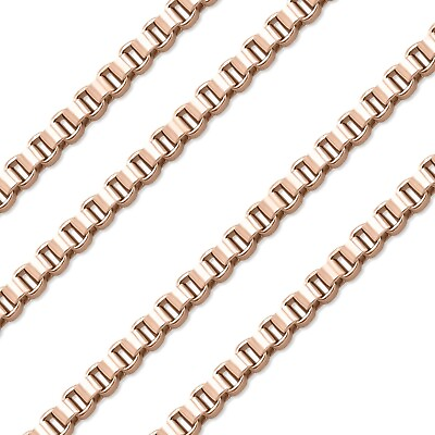 #ad 1.5mm Box Chain Rose Gold 316L Stainless Steel Necklace 16 24 inch Womens Mens $12.99