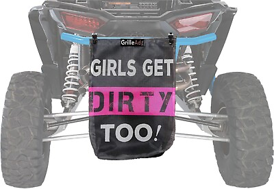 #ad quot;Girls Get Dirty Too quot; UTV SxS Marine Boat Jeep Mesh Trash Utility Bag GrilleAdz $60.00