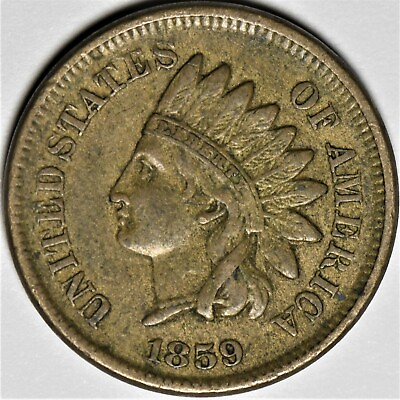 #ad 1859 Indian Head Cent a beautiful original higher grade circulated cent. $99.00