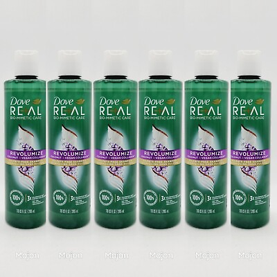 #ad Lot Of 6 Dove REAL Bio Mimetic Care Shampoo Repair Coconut Vegan Collagen $29.99
