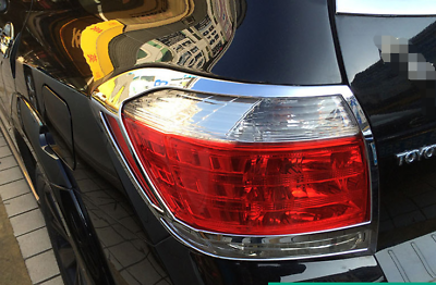 #ad For Toyota Highlander 2011 2012 2013 Chrome Rear Light Tail Lamp Cover Trim 2pcs $24.88