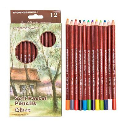 #ad Colored Pencil Set Artwork Multipurpose Accessories Supplies Wooden Style Handle $16.14