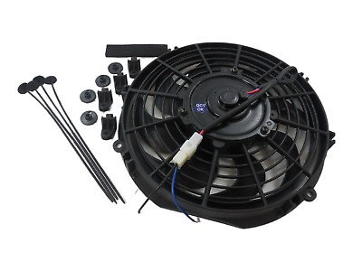 #ad 10quot; High Performance Curved Blade Universal Black Cooling Fan Radiator Fan $54.99