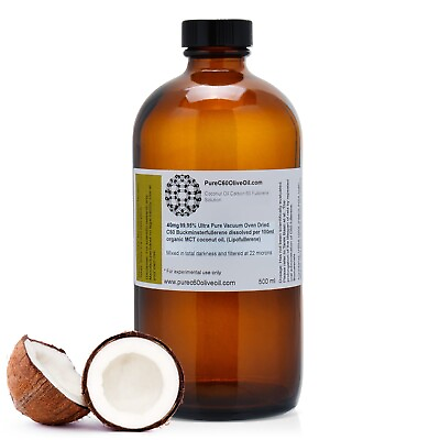 #ad PureC60OliveOil C60 Organic MCT Coconut Oil 500ml 99.95% Ultra Pure VOD 200mg $169.90