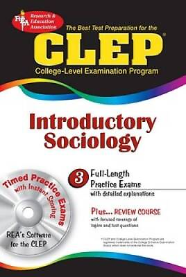 #ad CLEP Introductory Sociology w CD REA The Best Test Prep for the CLEP GOOD $5.43