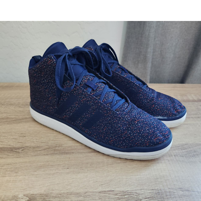 #ad Adidas Veritas Speckled Weave Mid High Top Shoes Men#x27;s 11.5 Blue Red Sneakers $22.00