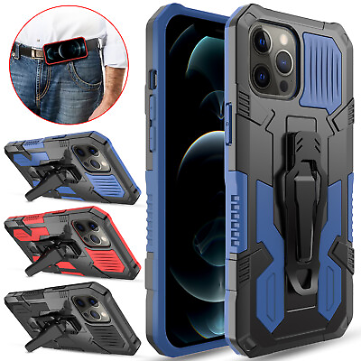 #ad For iPhone 12 Pro MaxMini Case Shockproof Rugged TPU Clip Kickstand Armor Cover $3.00