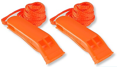 #ad Safety Whistle Marine Whistle Plastic Whistles with Lanyard for Emergency 2 Pcs $8.99