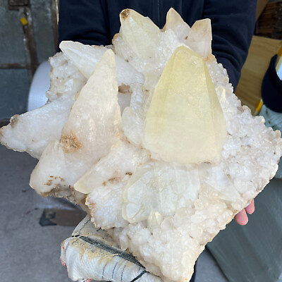 #ad 37.3lb Large Natural Calcite Cluster Quartz Crystal Mineral Specimen rare $1956.50