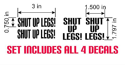 #ad Shut Up Legs Decal Sticker for Bikes. MTB CX Road Tri Motivational. Custom Set $6.00
