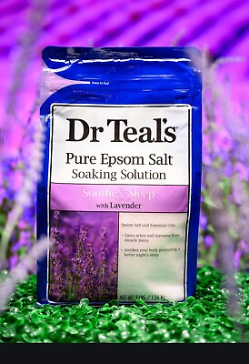 #ad Dr Teal#x27;s Pure Epsom Salt Soak Soothe amp; Sleep with Lavender 3lbs $5.98