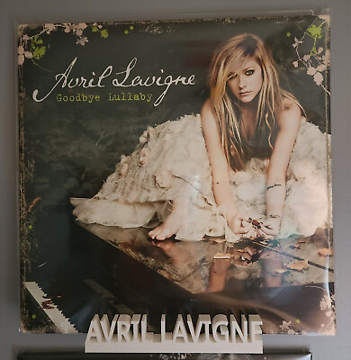 #ad Avril Lavigne Vinyl Record Wall Mount Display Shelf Record Storage Large White $19.50
