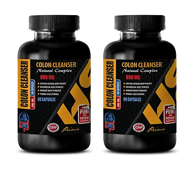 #ad body detox COLON CLEANSER digestive supplement 2 Bottles 180 Capsules $36.30