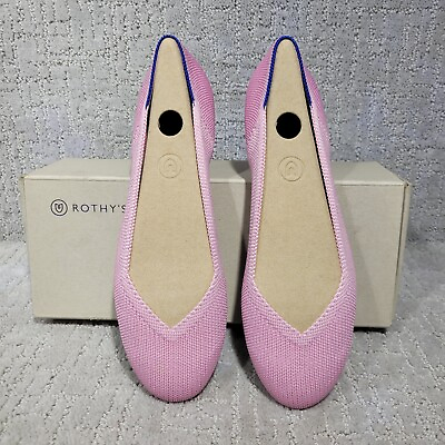 #ad Rothy’s The Flats Women#x27;s Size 8 US Pink Begonia Slip On Ballet Shoes $99.99