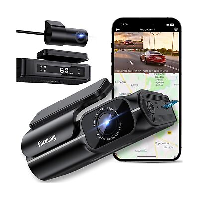 #ad Dash Cam Front and Rear 4K Built in 5GHz WiFi GPS Speed Voice Control Free... $131.31