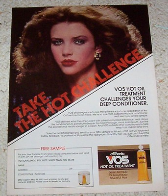 #ad 1982 print ad Alberto VO5 hair PRETTY girl vintage advertising page $6.99
