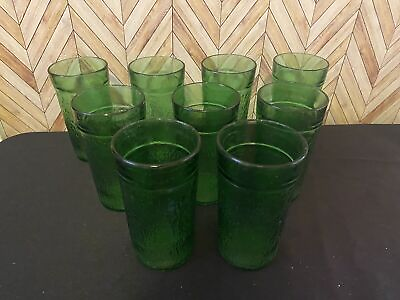 #ad Green Glasses set of 9 $9.00
