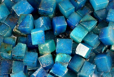 #ad Brazilian Aquamarine Gemstone Rough Lot Natural Cube Square Shape AD410 $188.12