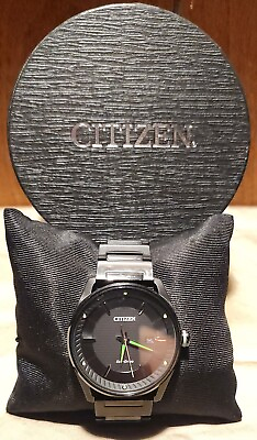 #ad Citizen Eco drive 42mm Black Stainless Steel Mens Wristband $300.00