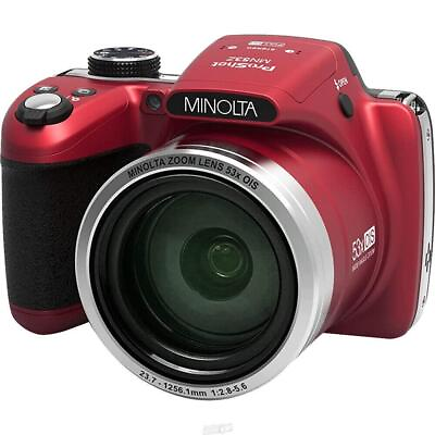 #ad Minolta ProShot MN53Z 53x Optical Zoom Digital Camera Red Pro Shot 16MP $229.99