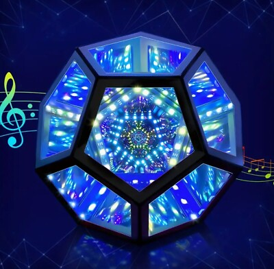 #ad Infinity Dodecahedron LED Gaming Light Cool RGB Art Light Night Light Cool Gifts $44.50
