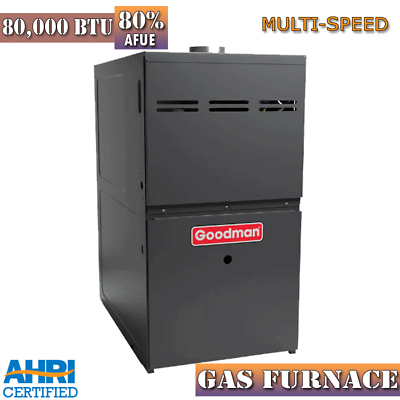 #ad 80000 BTU 80% Goodman 1 Stage Gas Furnace Multi Speed Horizontal GC9S800804BN $1165.00