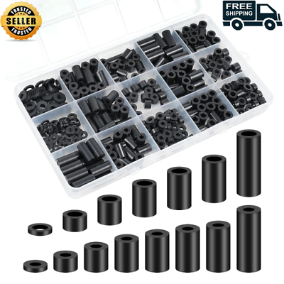 #ad Nylon Spacers Plastic Spacers Washers Assortment Kit 345 Pcs Round Spacers $8.15