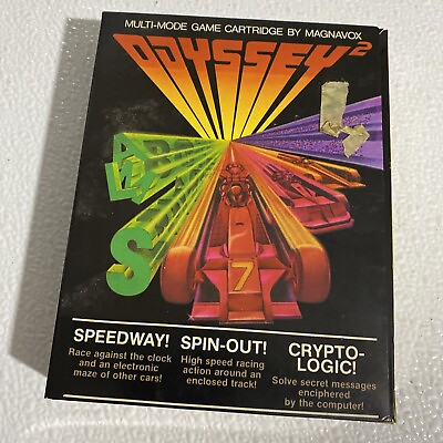 #ad Speedway Spin Out Crypto Logic CIB Magnavox Odyssey2 Game 1978 $5.94