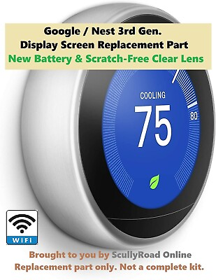 #ad Google Nest 3rd Generation Learning Stainless Steel WIFI Thermostat: REPLACEMENT $74.95