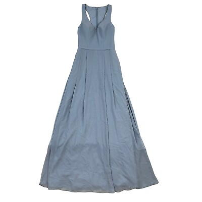 #ad Azazie Dress Women Size 2 A2 Blue Long Gown X Line Sweetheart Bridesmaid Wedding $29.74
