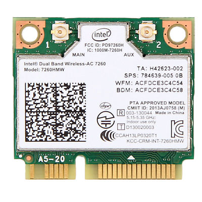 #ad Dual Band Wireless Intel 7260 7260HMW 867M BT4.0 802.11ac Mini PCI E Wifi Card $13.99