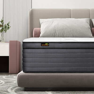 #ad 12quot; 14quot; Gel Memory Foam Mattress Twin Full Queen King Bed Hybrid Spring In A Box $260.32