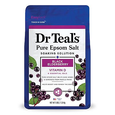 #ad Dr Teal#x27;s Pure Epsom Salt Soak Black Elderberry $7.60