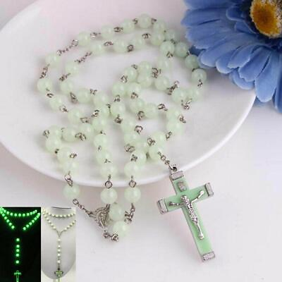 #ad Glow in Dark Rosary Beads Luminous Noctilucent Necklace Nice Jewelr G2P4 W1E5 C $3.79