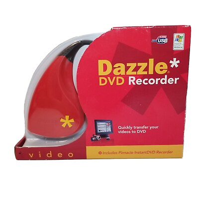Pinnacle Dazzle DVD Recorder Video Capture PC USB Burn Model Number DVC100 Red $29.99