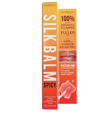 #ad HUDA BEAUTY Silk Balm Spicy Thermo Plumping Lip Balm Fuego Full Size NIB $10.00