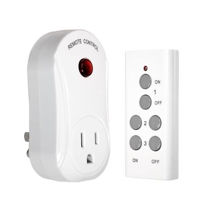 #ad Wireless Remote Control Outlet Plug Wireless On Off Power Switch Electrical... $23.73