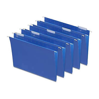 #ad Staples Hanging File Folders 5 Tab Letter Size Blue 25 Box 163501 TR163501 $12.33